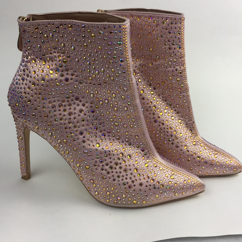 Cape Robbin Pink Rhinestone Booties Size 6